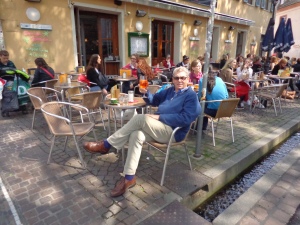 Enjoying the ambience in Freiburg, Germany