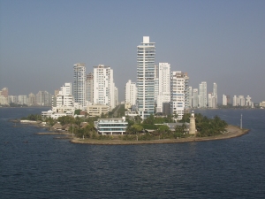 Skyline of Cartagena's waterfront