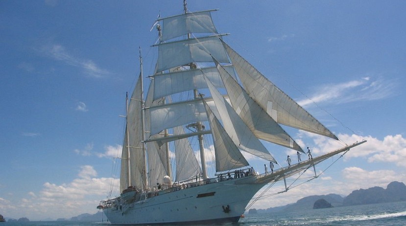 Featured image -- the Star Clipper under full sail